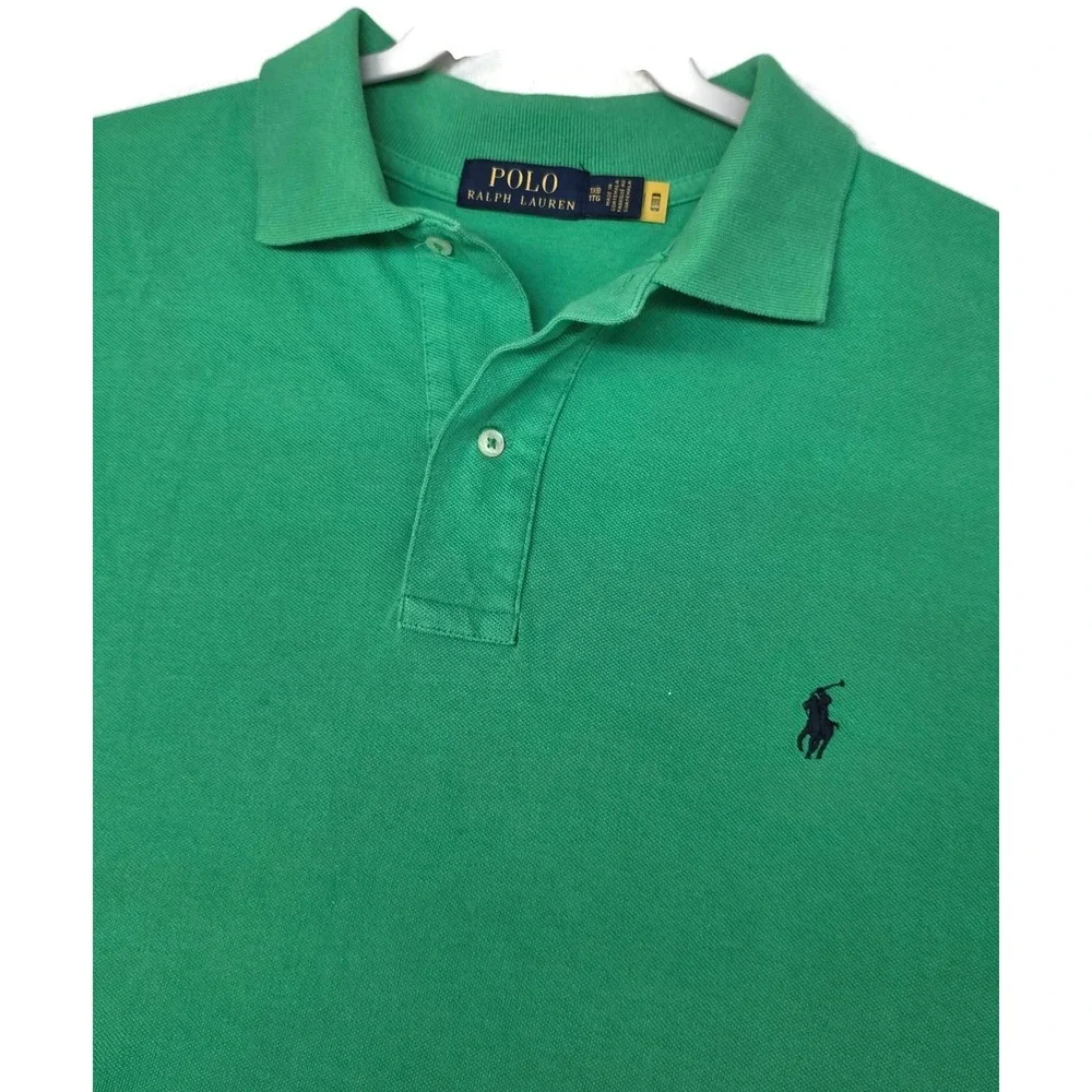 Polo Ralph Lauren Polo‎ Shirt Mens Iconic 1XB Big & Tall Green Mesh Classic Pony